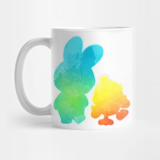 Bunny and Duck Inspired Silhouette Mug